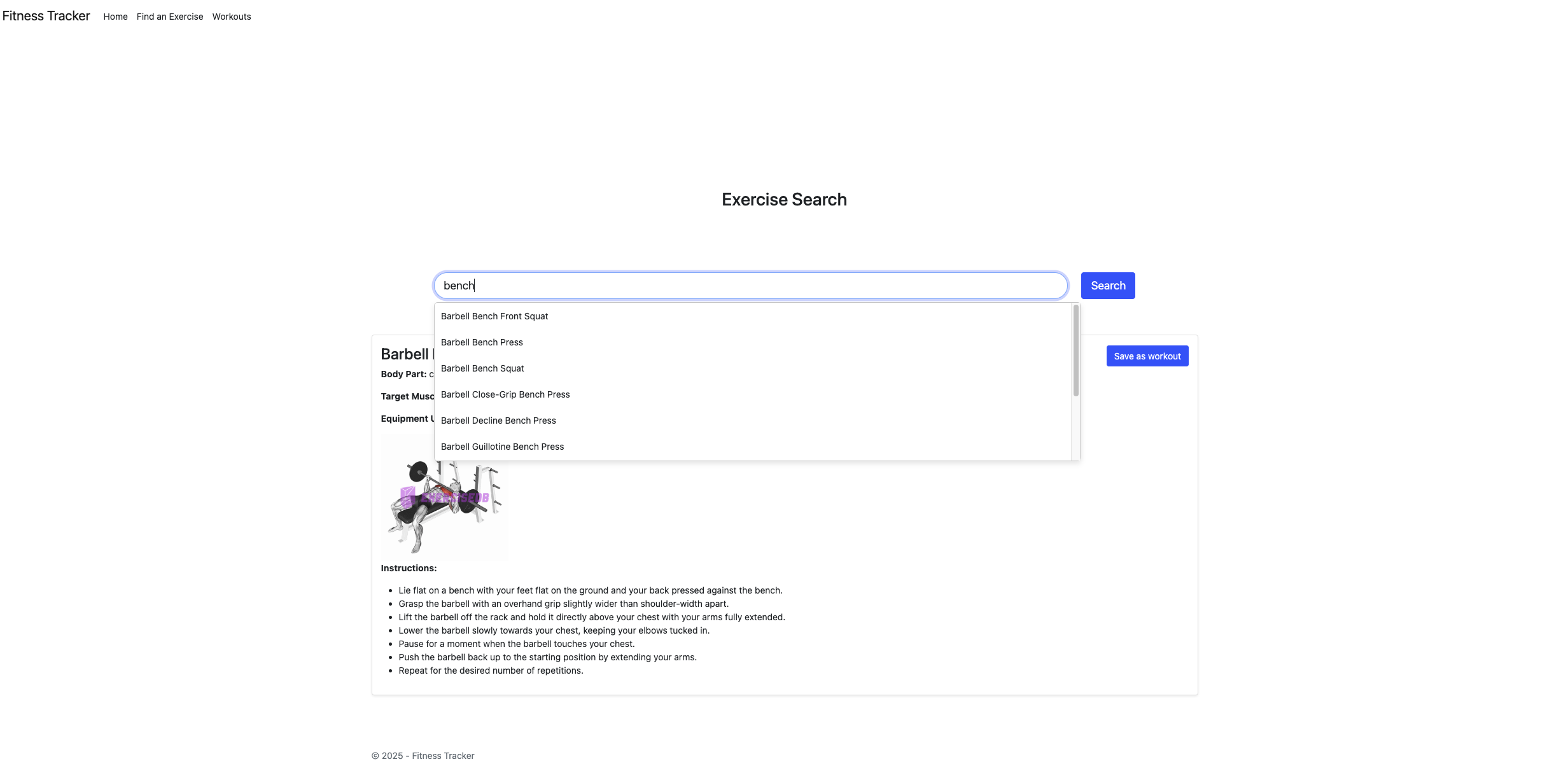 Fitness Tracker Project
